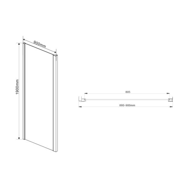 Vincea Intra душевой уголок VSR-1I809090CH 80/90x90 хром, стекло рифленое