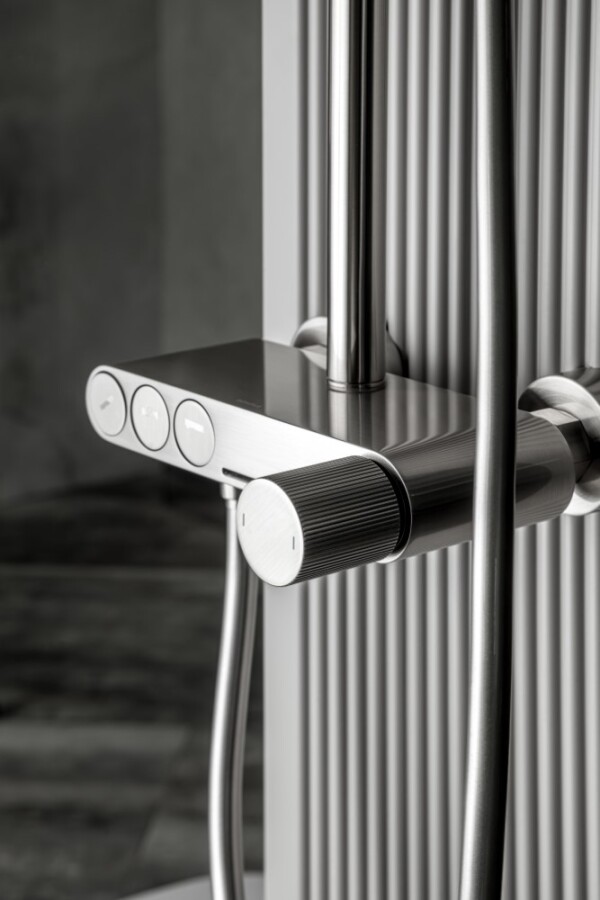 Душевая система с изливом Boheme Stick ручка Linea Nikel Brush 128-NB.3