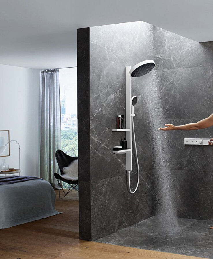 Hansgrohe Rainfinity Showerpipe 360 Душевой набор скрытого монтажа белый матовый 26842700