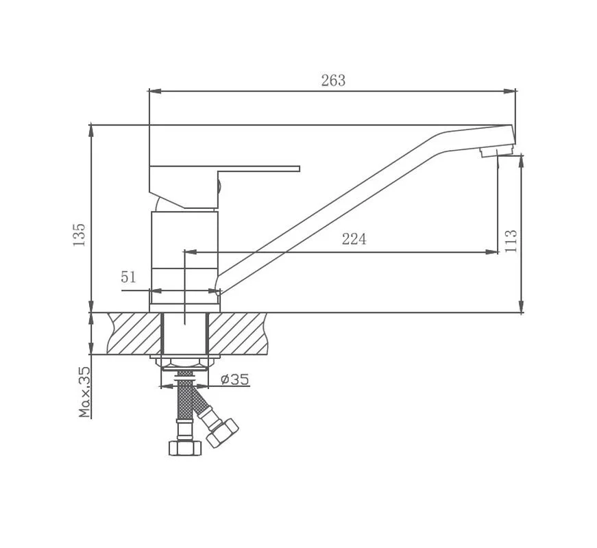 Haiba смеситель для кухни HB42802