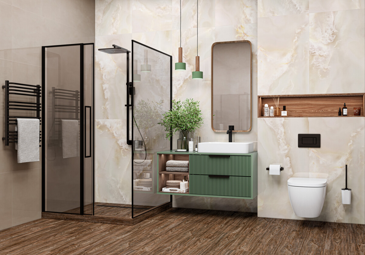 Керамогранит 60120MCA14P LCM Monaco Onyx Aqua Полированный 600 x 1200 x 7 мм.