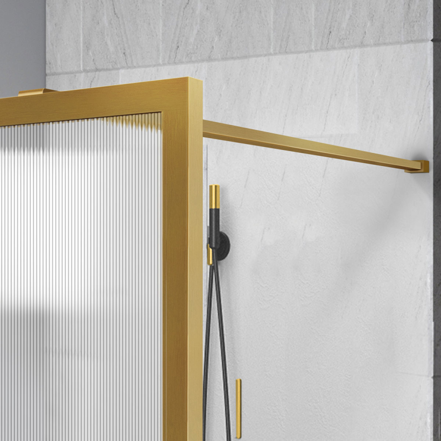 Vincea Walk-In душевая перегородка 90 см золото / рифленая VSW-1HP900FLBG