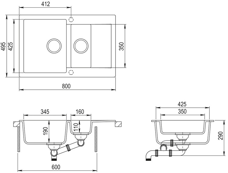 Teka Clivo 60 B-TQ 40148022 Мойка для кухни топаз 80х49,5 см