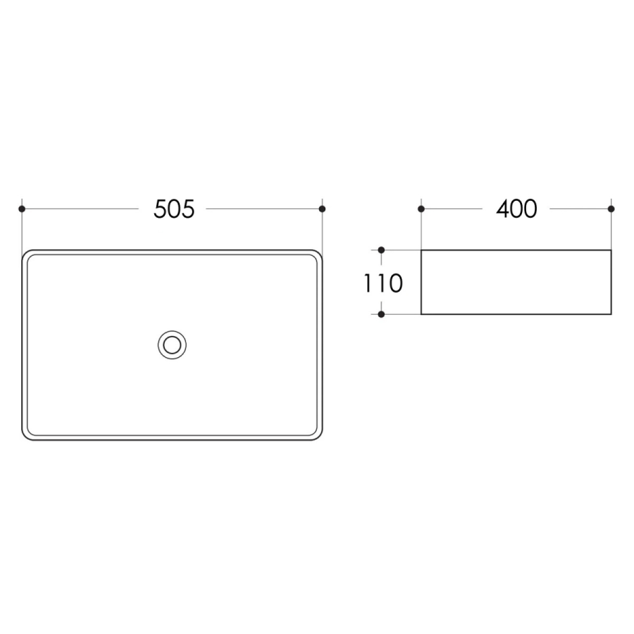 Azario раковина накладная 50,5х40х11 белая AZ-7050K