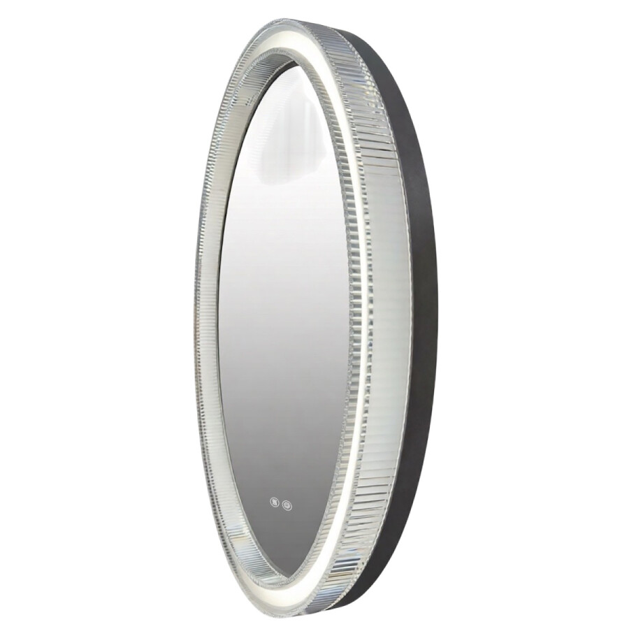 Зеркало с подсветкой в ванную Azario Грей 600х600х50 цвет серый матовый АZ-LED010125