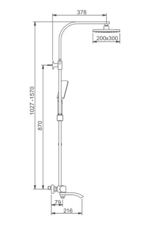 Душевая система с термостатом Gappo G2407-50