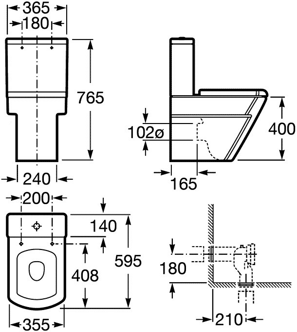 Roca Hall 342629000 унитаз напольный