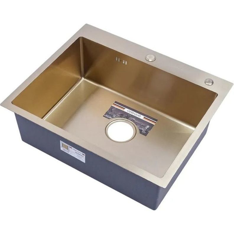 Мойка для кухни из нержавеющей стали Gerhans K36050G PVD GOLD