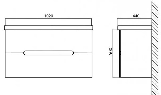 BelBagno тумба с раковиной ALBANO-CER-1050-2C-SO-CVG 100х45х50