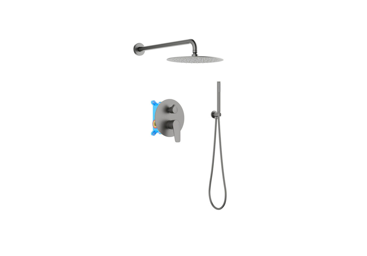Aquatek Бетта AQ1172BGM Душевой комплект Set 3 в 1 Оружейная сталь