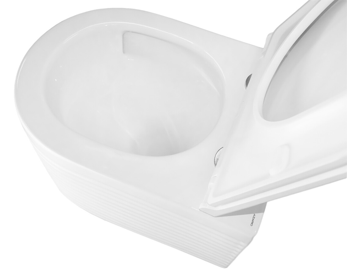 Унитаз подвесной Azario LUZIO 365х495х360 безободковый, рельефный, слив "Скрытое Торнадо", с быстросъемным сиденьем "Микролифт" AZ-098-UQ