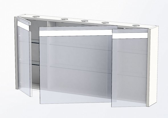 Зеркало-шкаф Aquanet Лайн 120 L 119*60 00164935