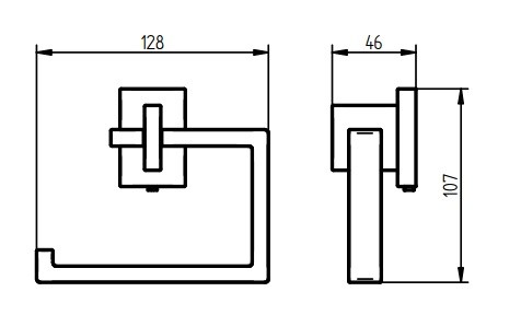 Haceka Edge 1143812 бумагодержатель открытый