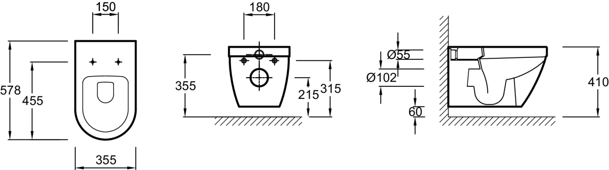 Jacob Delafon Rodin EDC102-00 унитаз подвесной