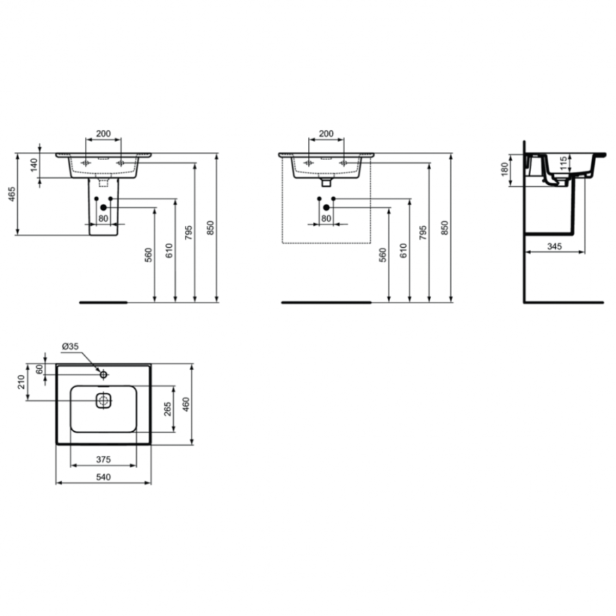 Ideal Standard Strada раковина 54х46 см T298801