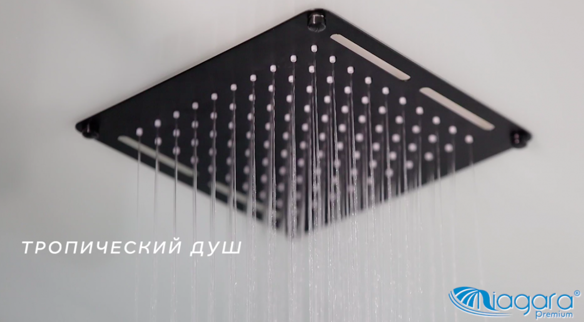 Niagara NG 6902-01GQ Black Душевая кабина 100x100 69020134GQBLACK