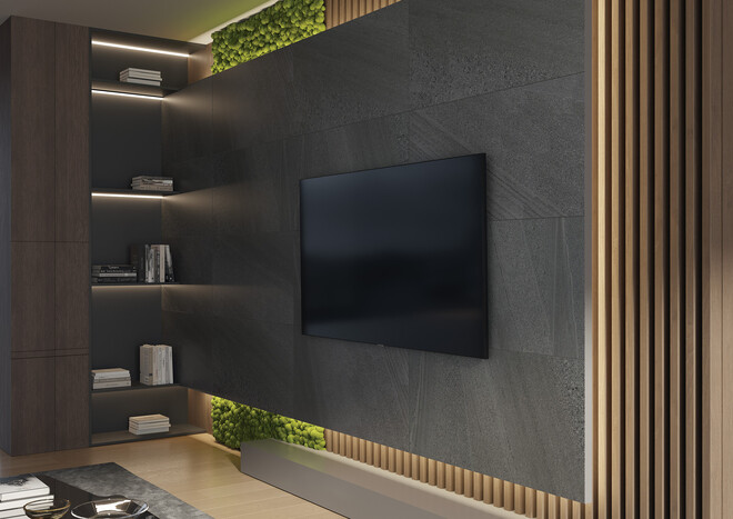 Керамогранит Cersanit Cambio темно-серый ректификат 60x120 A17428