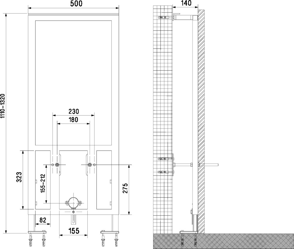 VitrA 780-5820 инсталляция для биде