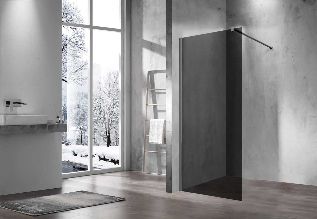 Vincea Walk-In душевая перегородка 90 см вороненая сталь / тонированная VSW-1H900CGGM