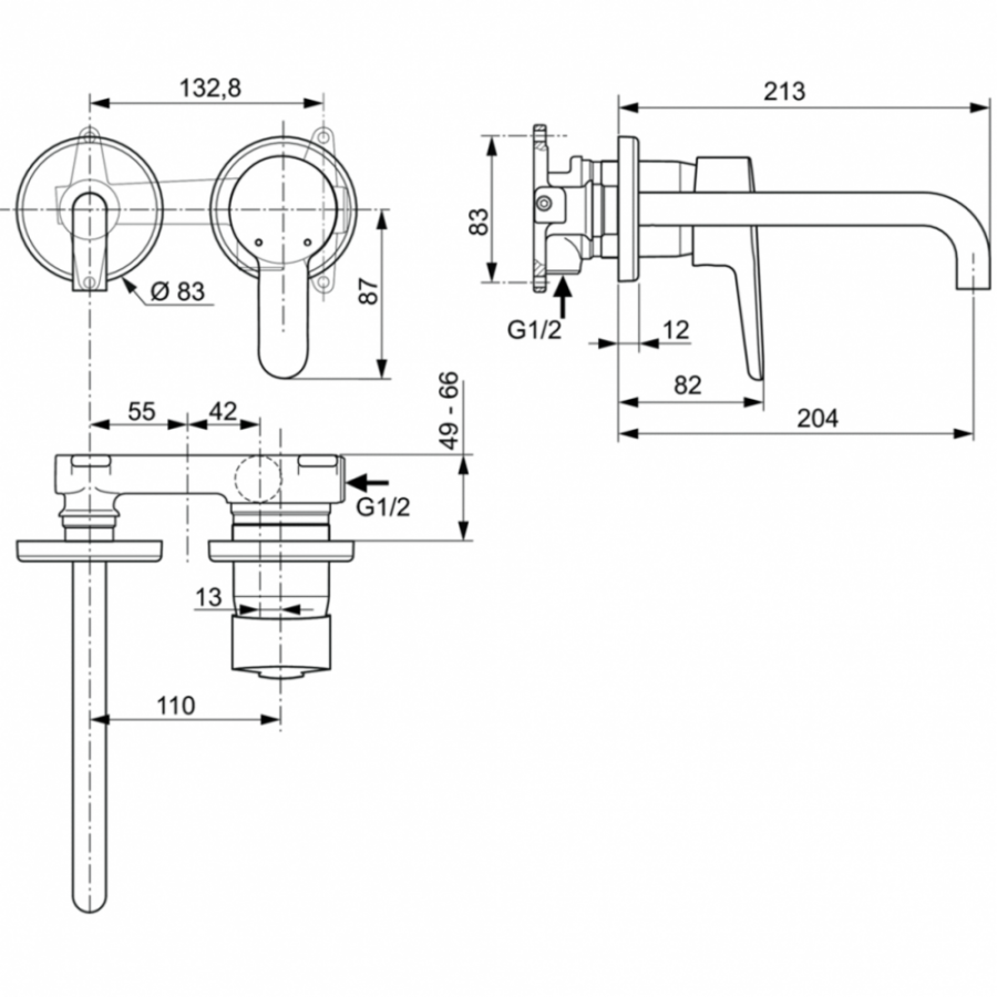 Ideal Standard Connect Blue смеситель для раковины A5933AA