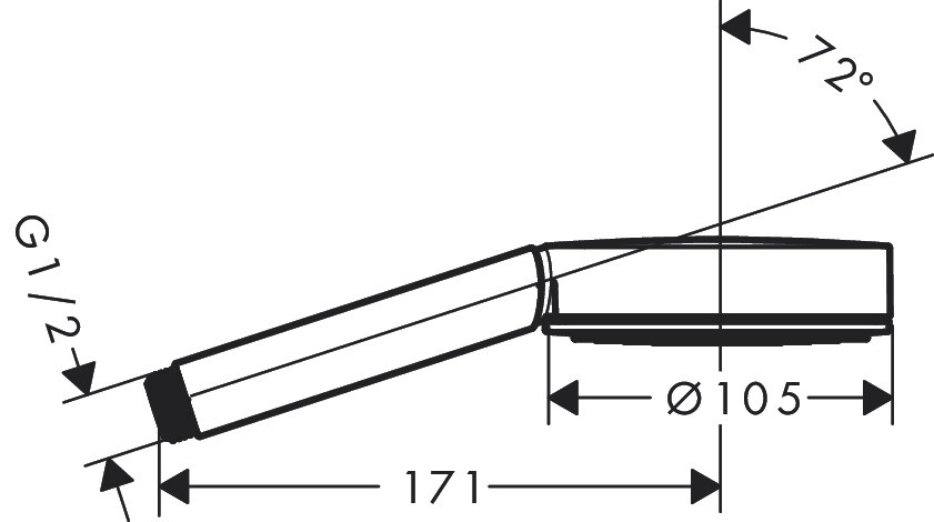 Hansgrohe Pulsify 105 1jet 24120000 ручной душ хром