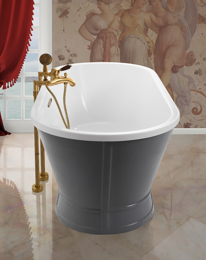 BelBagno BB35-CF36 167*78 ванна акриловая овальная