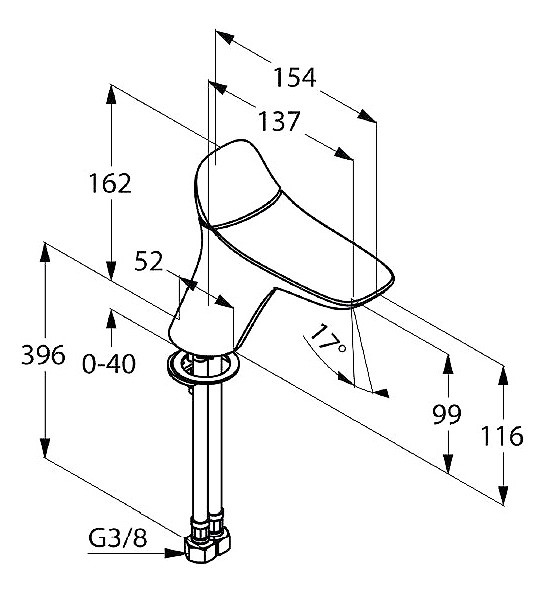 Kludi Ambienta смеситель для раковины 530260575
