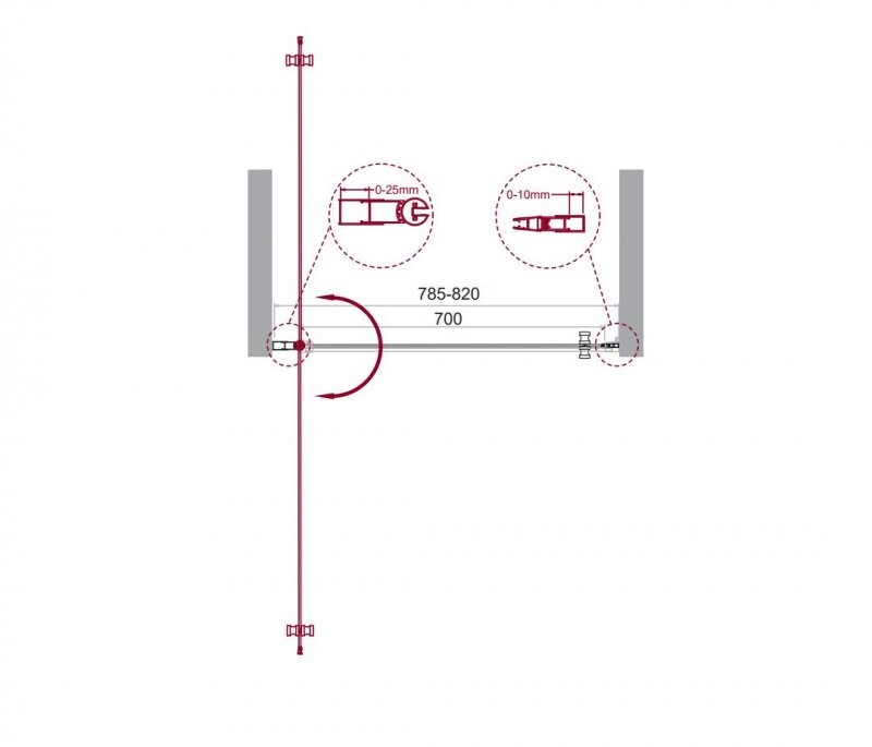BelBagno душевая дверь ETNA-B-1-80-C-Cr-90 80х195