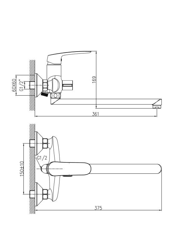 Haiba смеситель для ванны HB22183