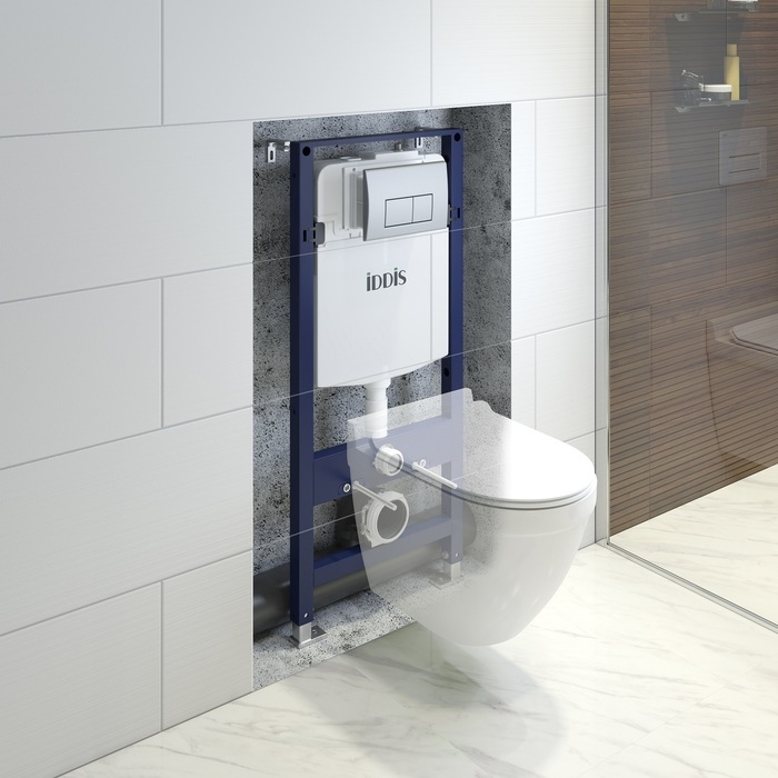 Iddis Optima Home инсталляция и клавиша смыва хром OPH00GCi32K