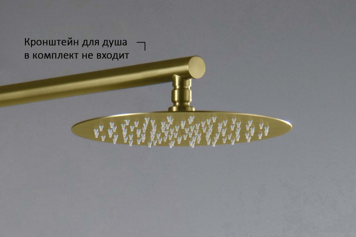 Aquatek AQ2073BG Круглый верхний душ 250*2 мм Золото шлифованное