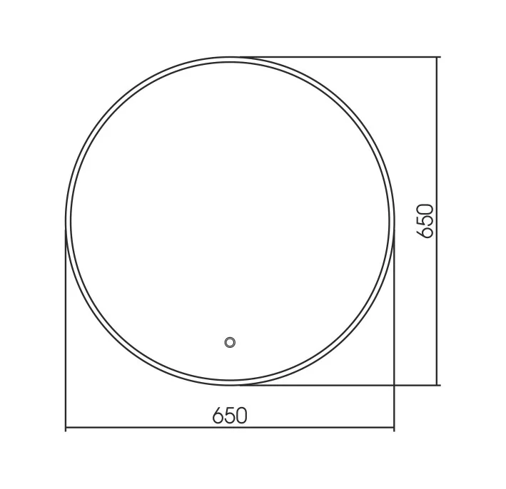 Azario Плаза D650 зеркало сенс. выкл, часы LED-00002477