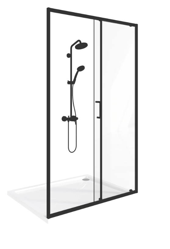 BAS Lite WTW-110-C-B душевая дверь в нишу 1100х1900 Черный ЛТ00022