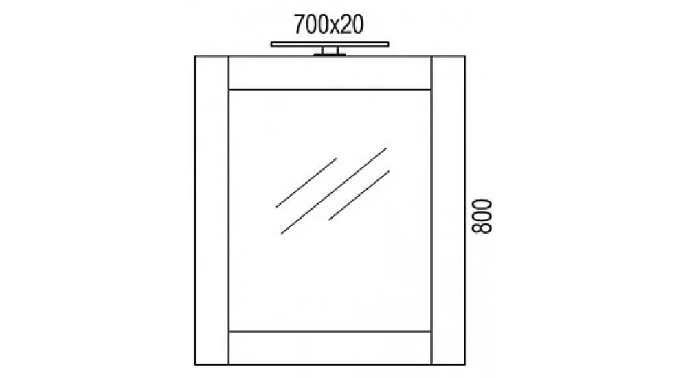 Зеркальное полотно Aqwella Sim 70*80 Sim.0207/DS