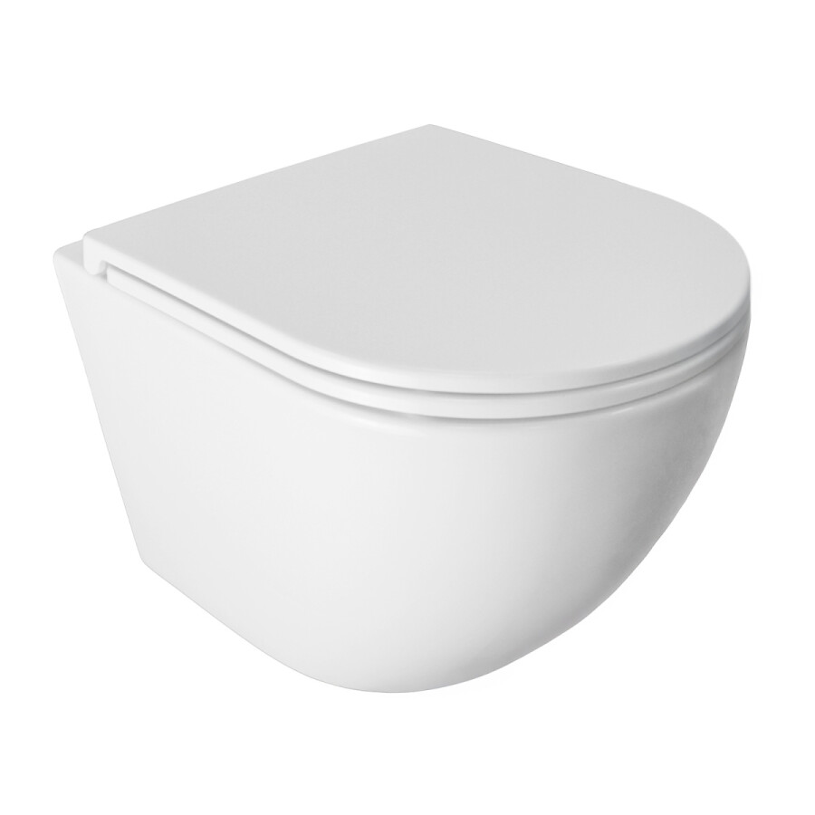 Унитаз подвесной Azario PRO (круглый) СКРЫТОЕ ТОРНАДО безободковый унитаз в комплекте с сидением микролифт скрытая система смыва 490*370*360 мм PRO-0001 UQ3