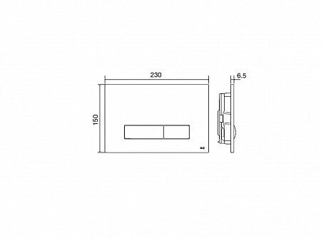 Панель механическая двойная OLIpure Glam, пластик, белый 192904/139178