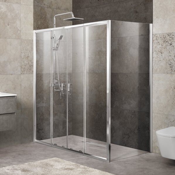 BelBagno UNIQUE-AH-21-150/180-80-C-Cr душевое ограждение
