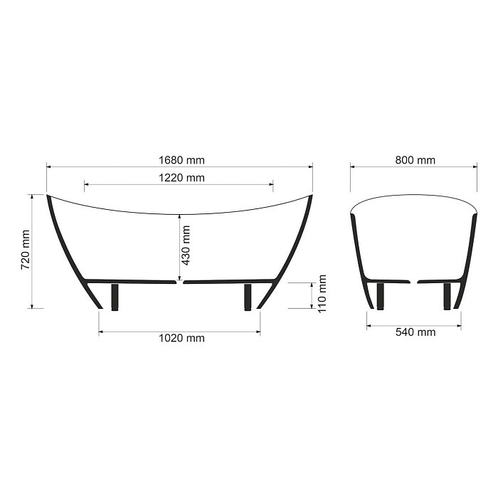 Лота Solewater 170х80 см Каменная ванна отдельностоящая овальная УТ000098553