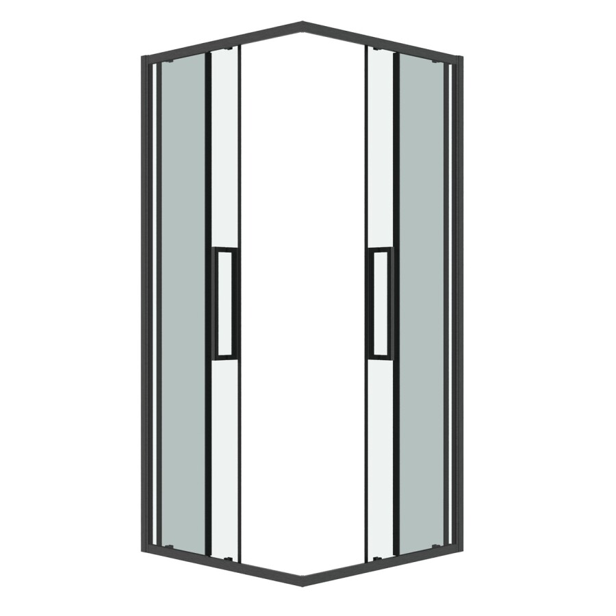 Душевое ограждение Grossman Cosmo 300.K33.02.8080.42.00 (80х80х195) квадрат,раздвижная,графит сатин,стекло прозрачное, 1 место