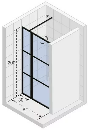Riho Grid GB104 душевая дверь 120 см GB1120000