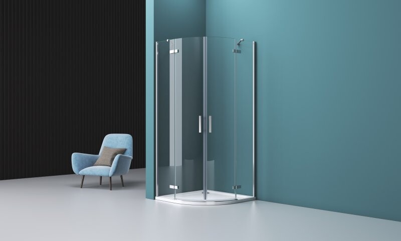 BelBagno душевое ограждение Kraft-R-2-100-C-Cr 100х100х195