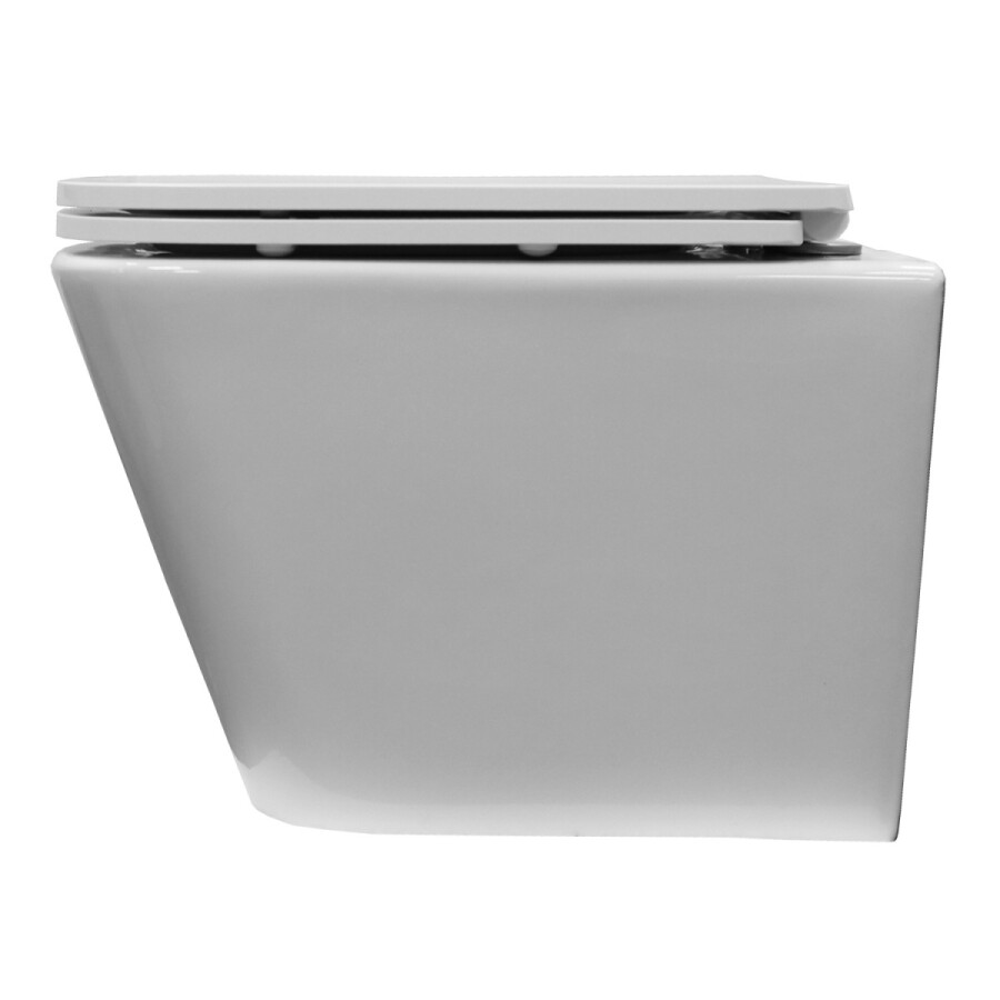 Унитаз подвесной Azario Armonia с системой смыва Tornado, безободковый с сиденьем микролифт 490*340*360 AZ-2403