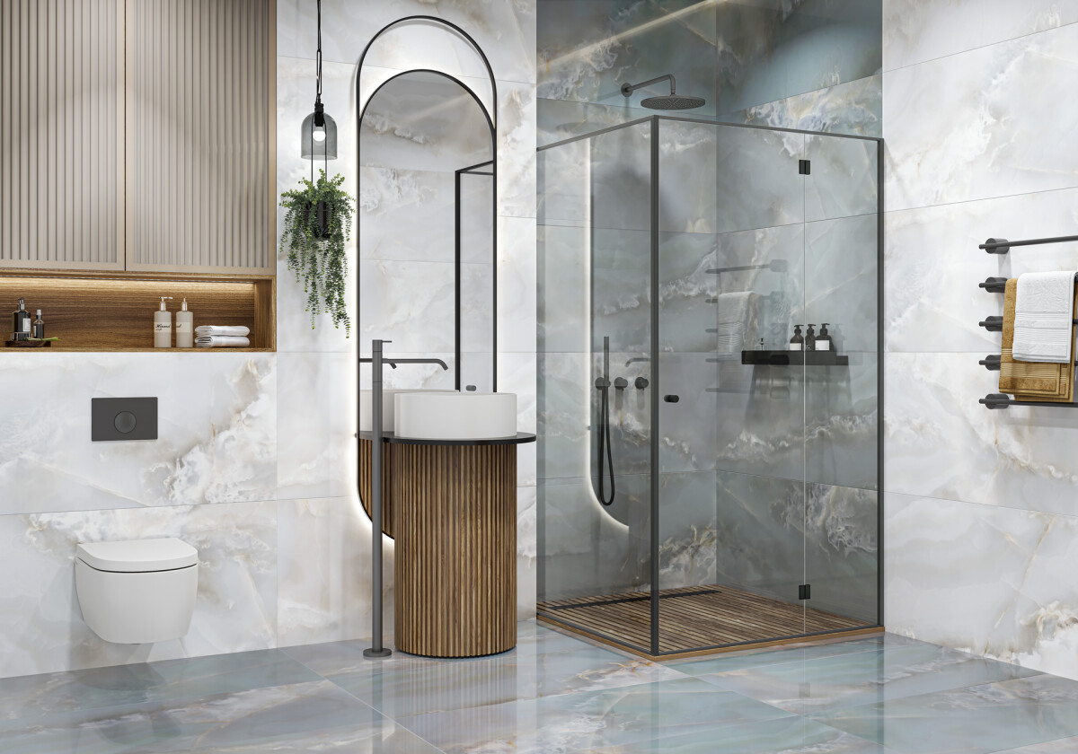 Керамогранит 60120MCA14P LCM Monaco Onyx Aqua Полированный 600 x 1200 x 7 мм.