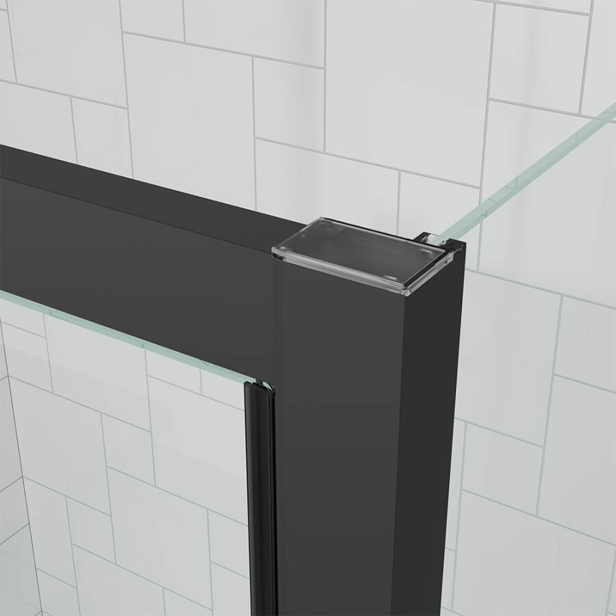 Душевой угол Veconi Ottimo P20 B-SP (120×80×190) распашная, профиль чёрный матовый, стекло матовое OP20B-SP-12080-07-C9