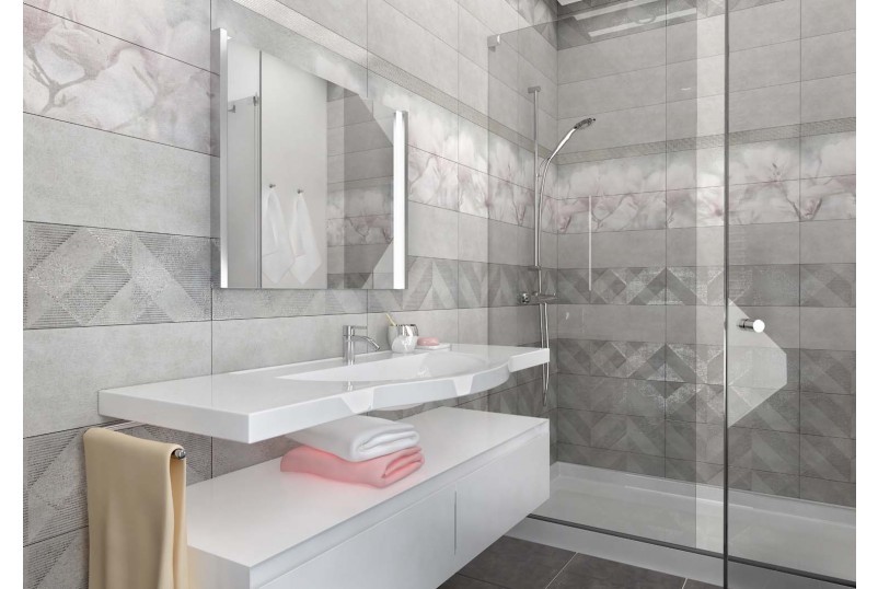 Уралкерамика Бэль 40х60см декор-панно настенный из 2 шт цветы 2