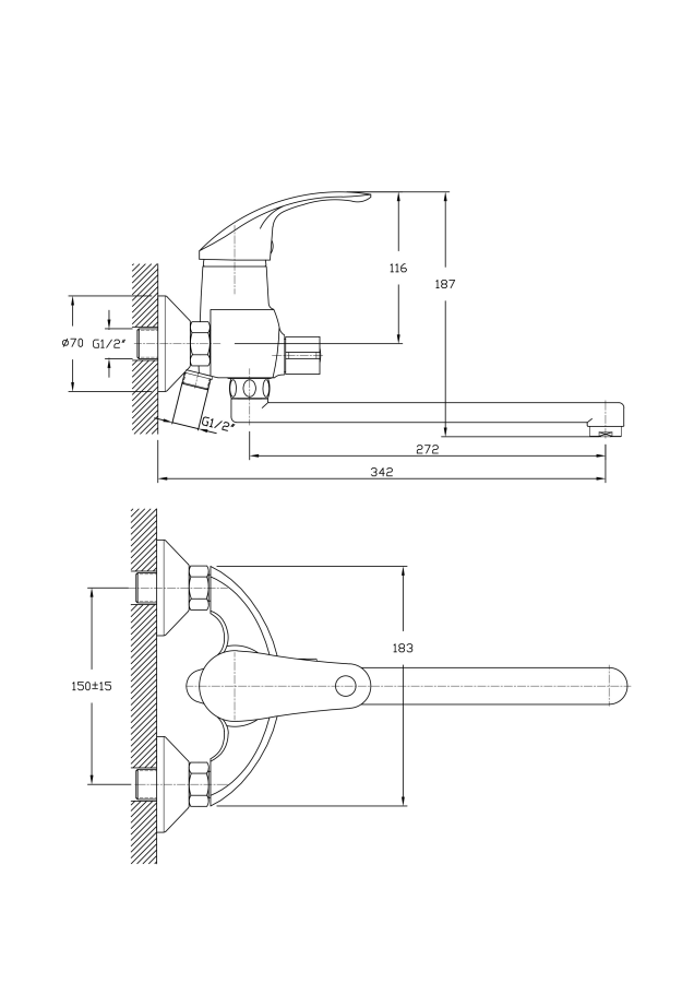 Haiba смеситель для ванны HB2221-5