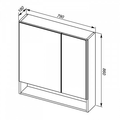 Зеркало-шкаф Aquanet Виго80 79*86 00183362