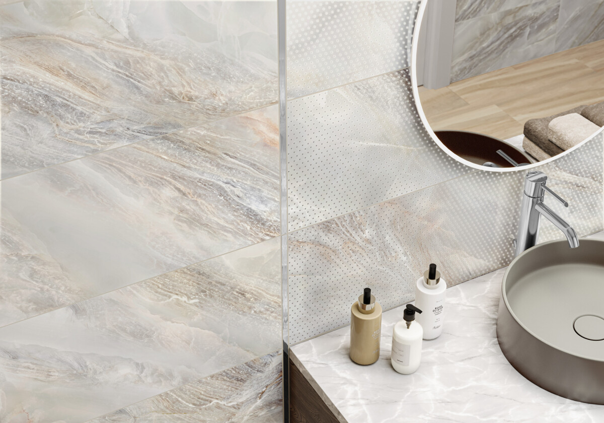 New Trend Санрок Пойнт темный / Sunrock Dark Point Керамическая плитка настенная Декор 300 x 600 x 9 DW36SNK15