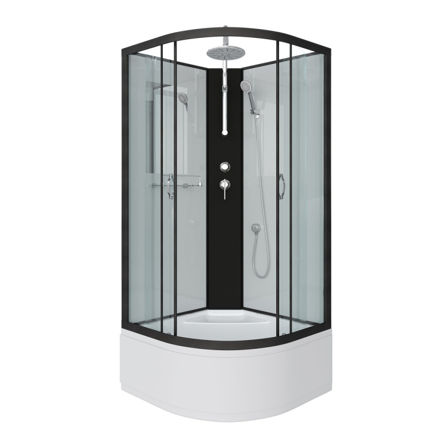 Niagara NG 6707-14BKT Душевая кабина 80x80 Без крыши с тропическим душем 67071414BKT