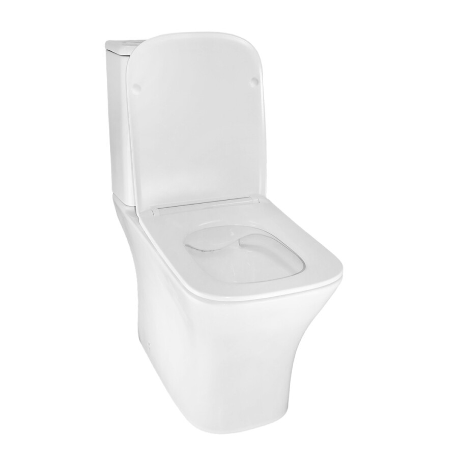 Унитаз-компакт Azario Kashmir 340х650х770 напольный, безободковый, в комплекте с быстросъемным сиденьем микролифт AZ-9143S